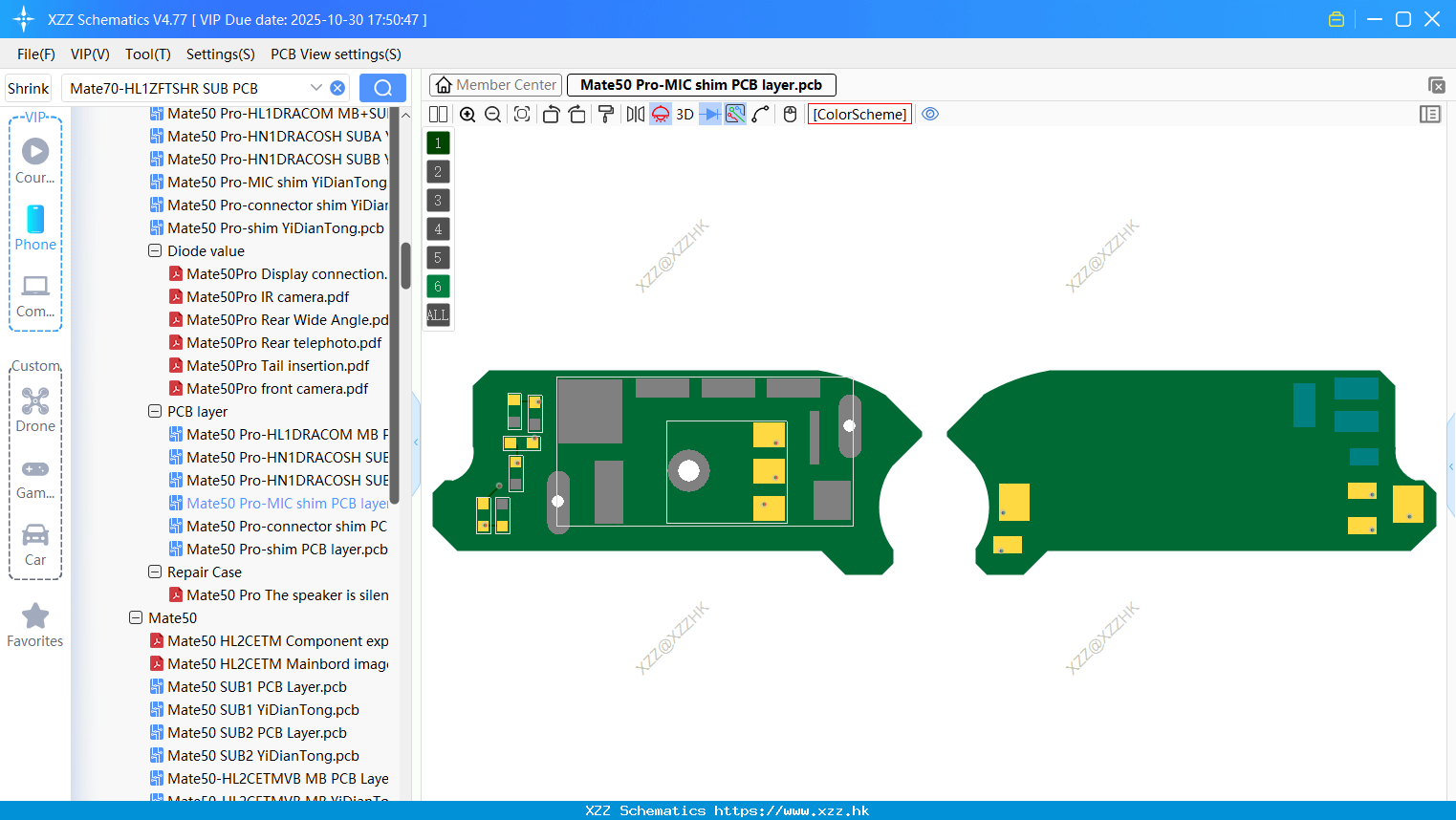 Huawei Mate50 Pro-MIC Shim PCB Layer